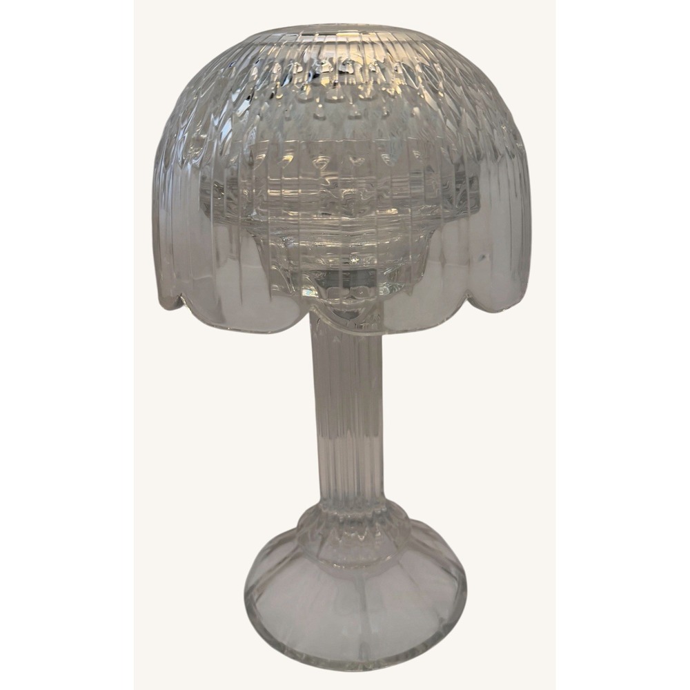 Godinger Shannon Crystal Retro Fairy Lamp 12" XL Votive Hurricane Candle Holder